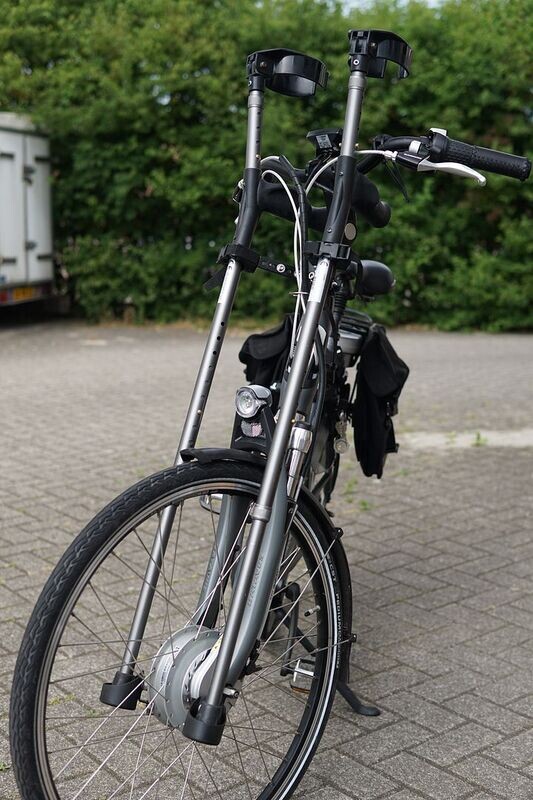 Eerder metaal krukhouder enkel / Crutch holder single