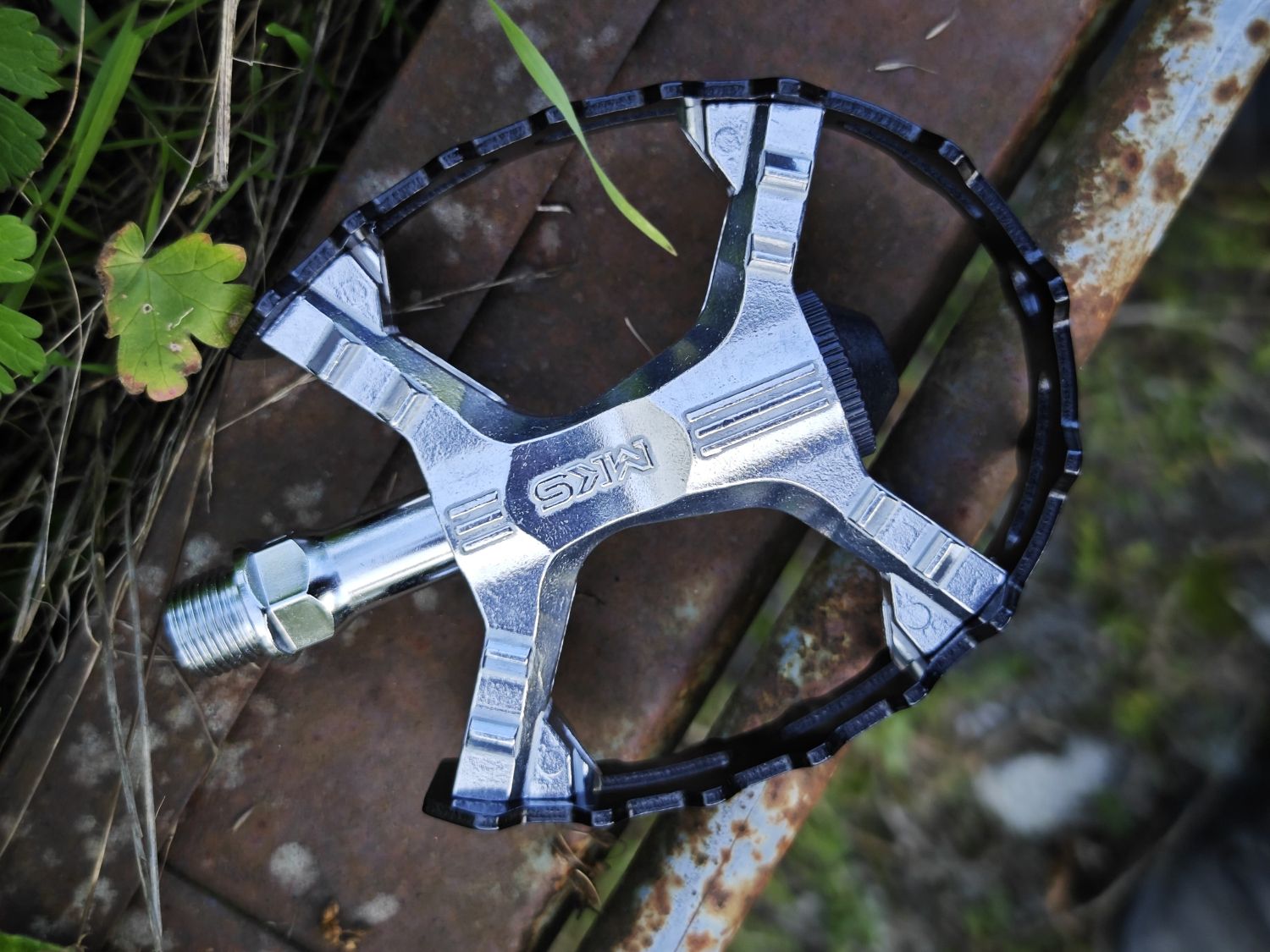 MKS XC-III Beartrap pedals, Black cage, polished Aluminium body