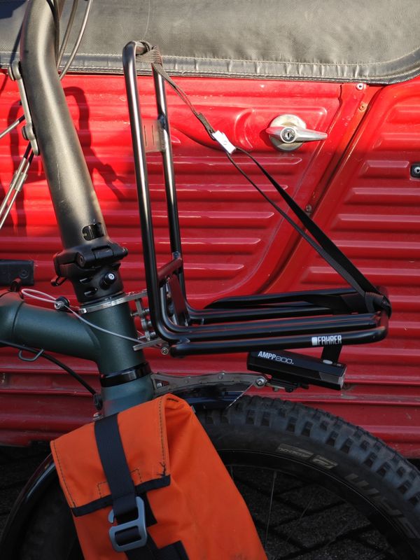 Fahrer front rack XL  with improved clamp fitment by Eerder metaal