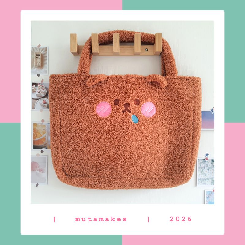 Hungry Bear | Brown Plush Bag
