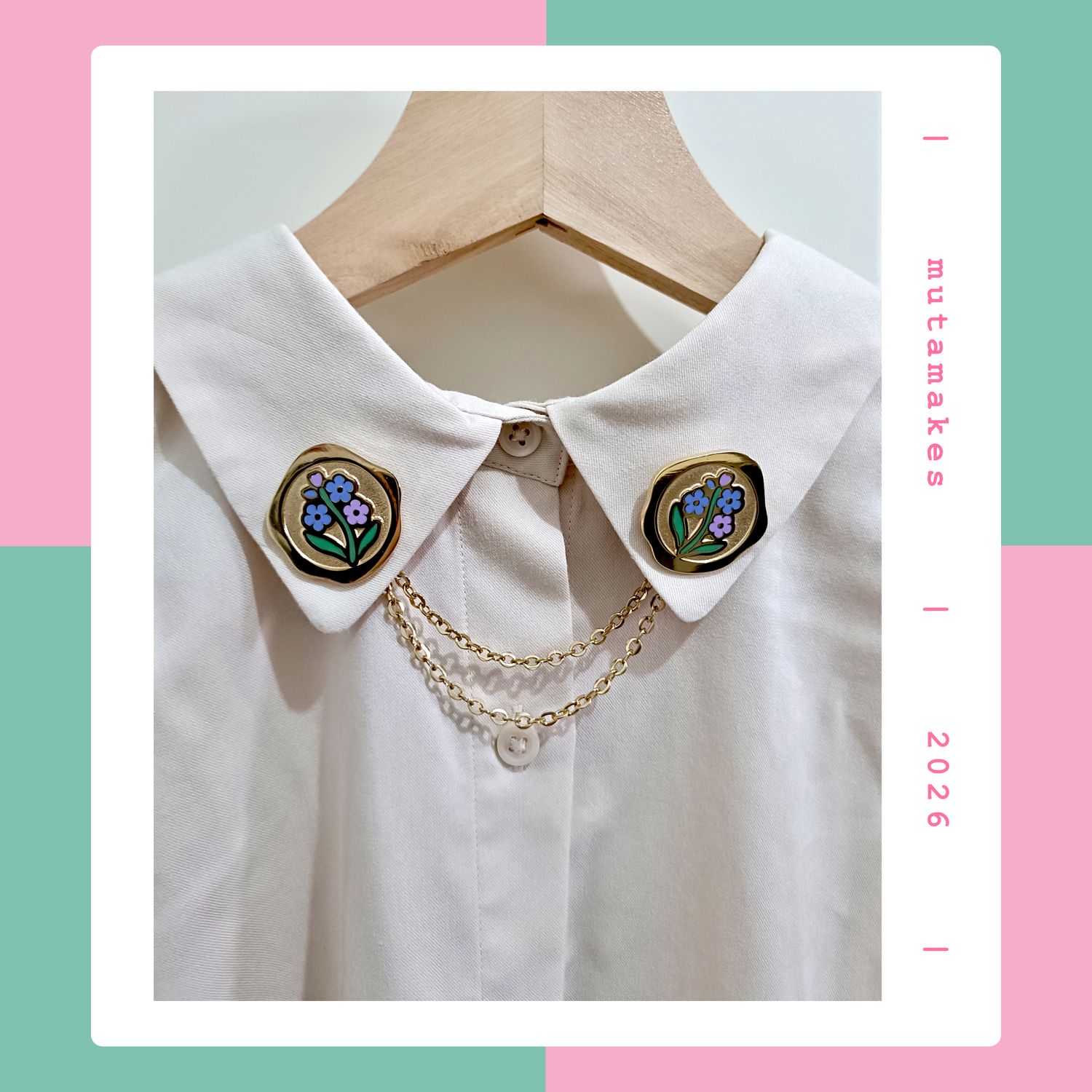 Forget Me Not | Collar Pins
