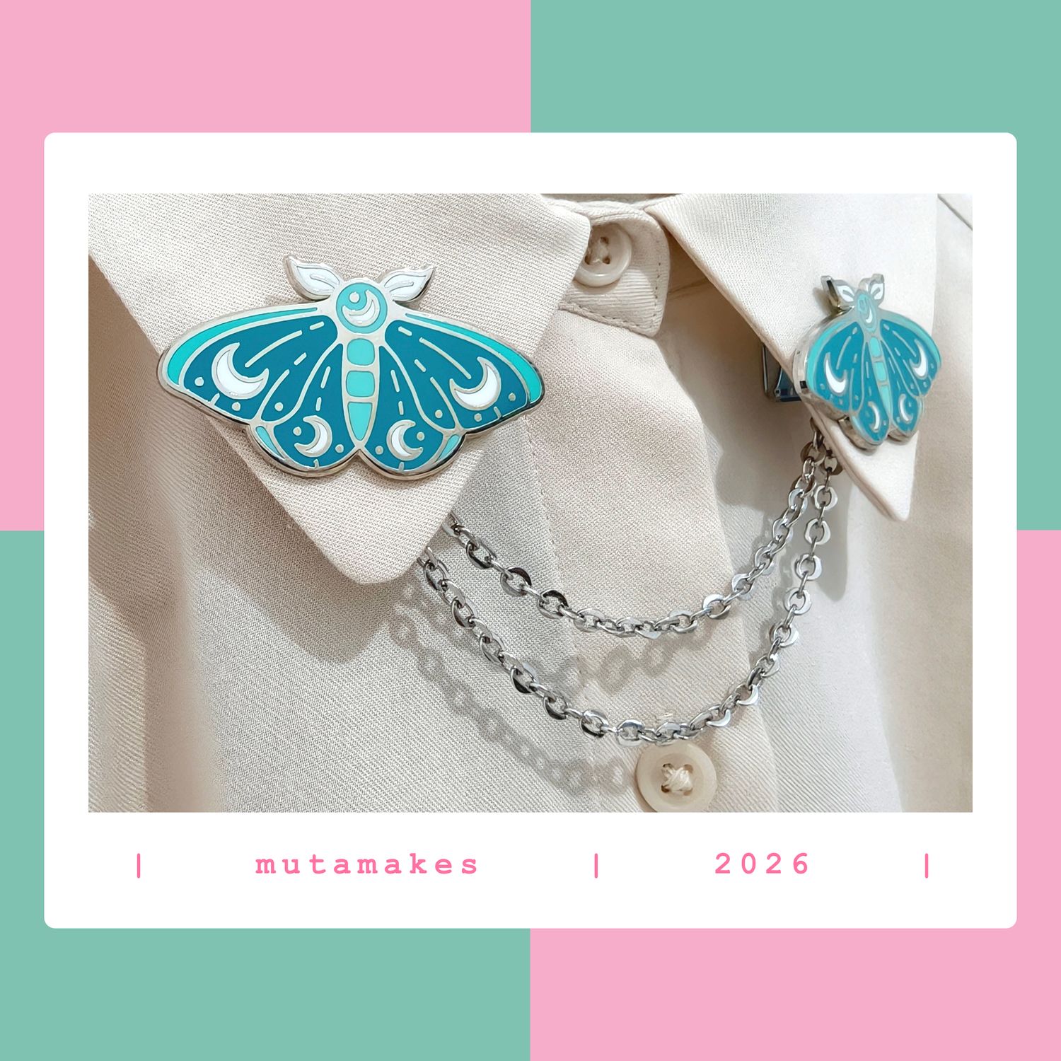 Moon Moth | Collar Pins