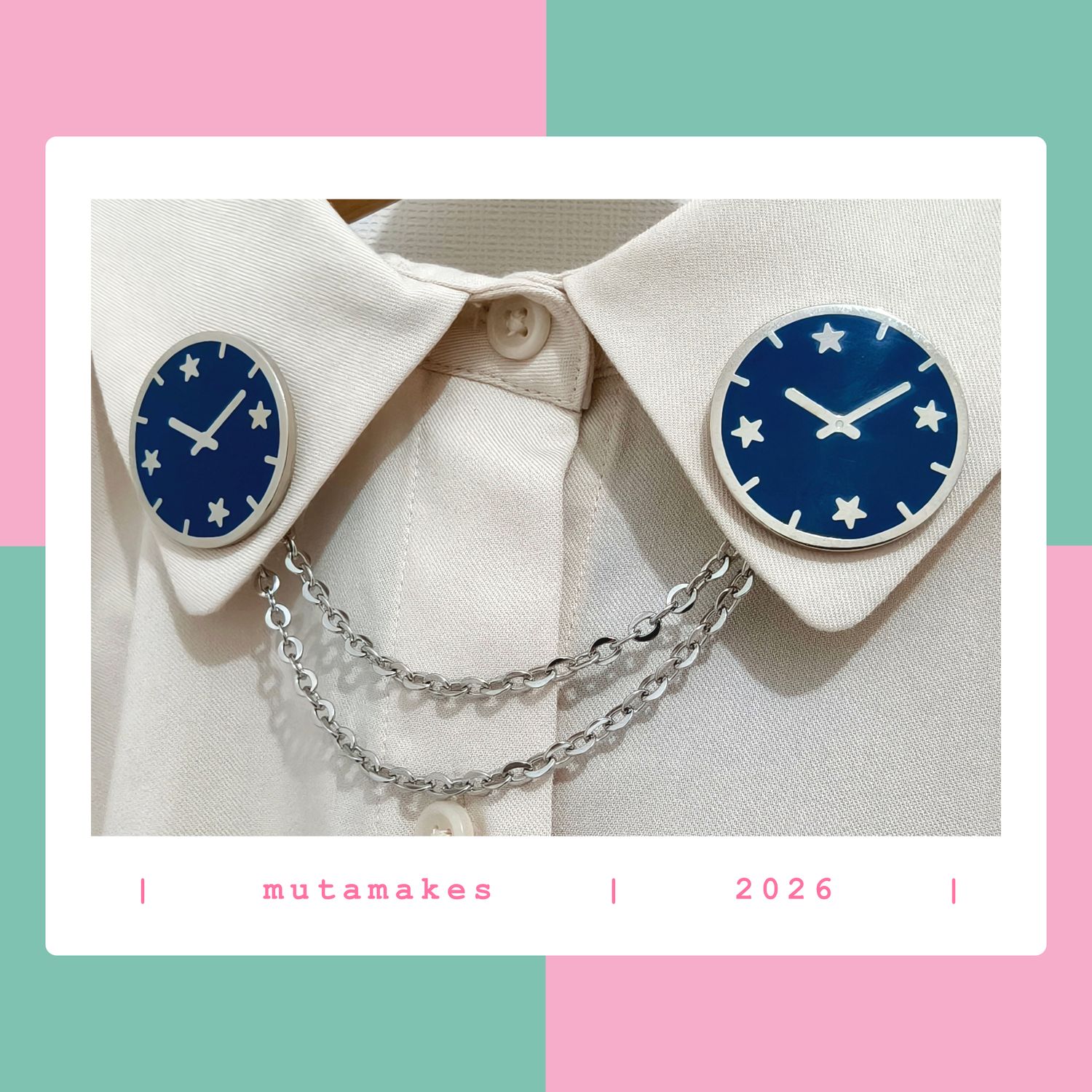 Star Clock | Collar Pins