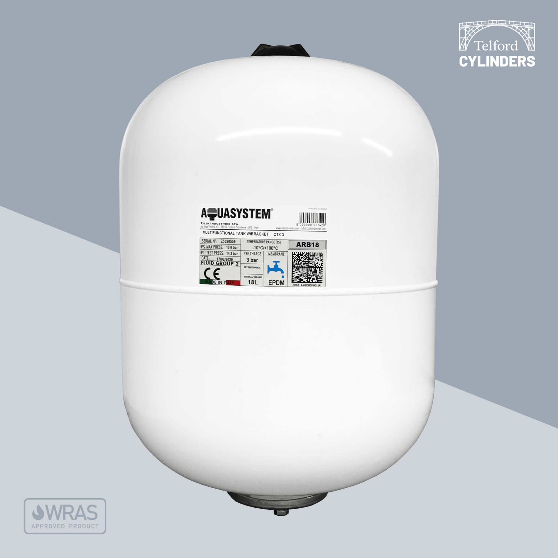 Telford Huri170 Unvented Indirect Cylinder 170l