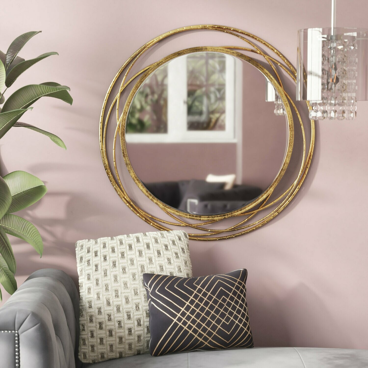 Swirl Gold Gilded Mirror