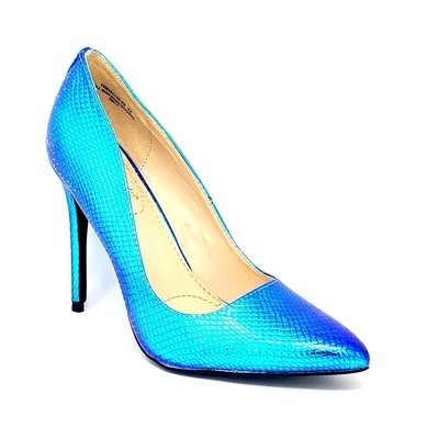 Blue Snake High Heels By DV8 Shoes
