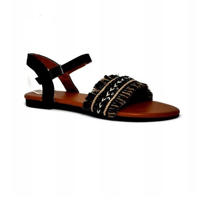 Black Bohemian II Sandals By DV8 Shoes