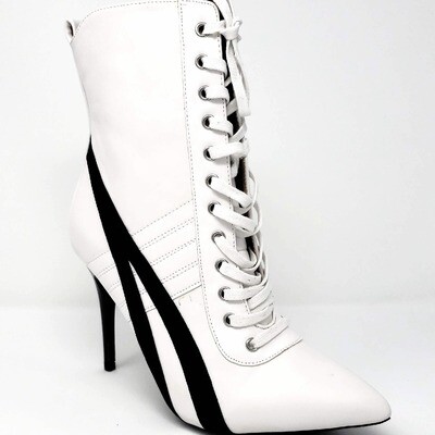 White Akira Boots by DV8 Shoes