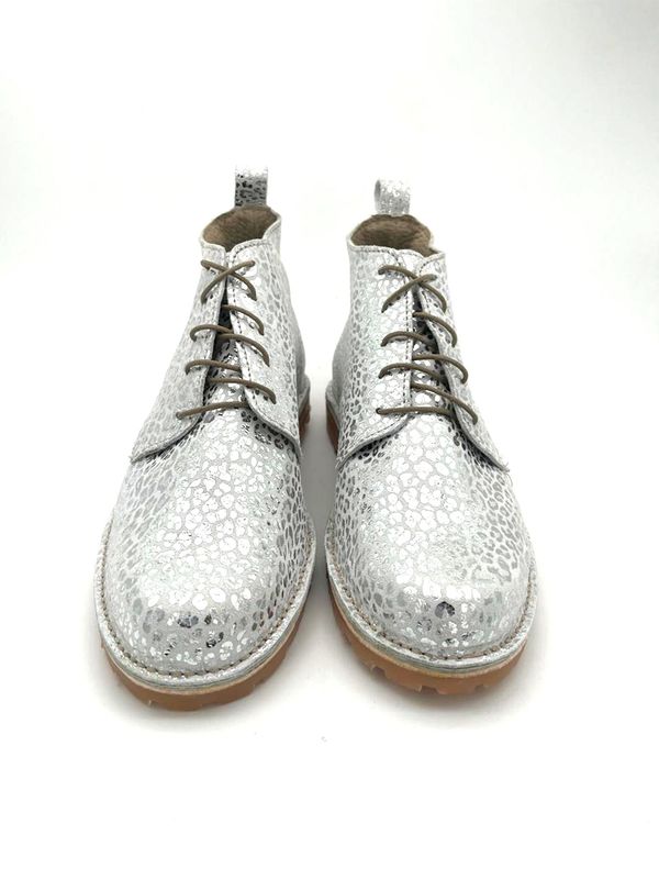 High Rise Silver Chukka Vellie Boot