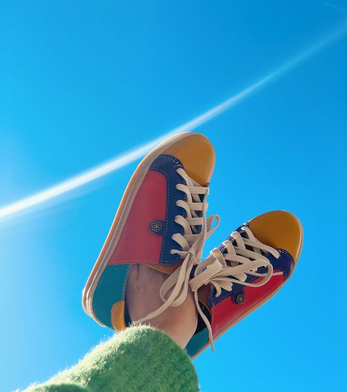 Skaamrosie Sneaker: Tumeric &amp; Blue