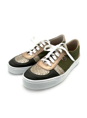 Suikerbossie Sneaker - Olive green &amp; Gold tiger