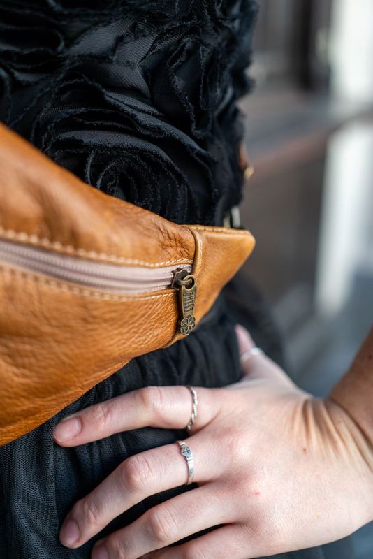 Leather Moonbag: Mono colour from Multiple options