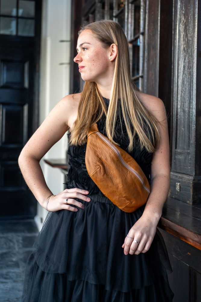Leather Moonbag: Mono colour from Multiple options