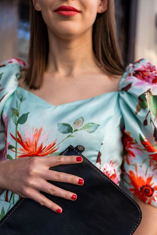 Leather Clutch Bag: Mono colour from Multiple options