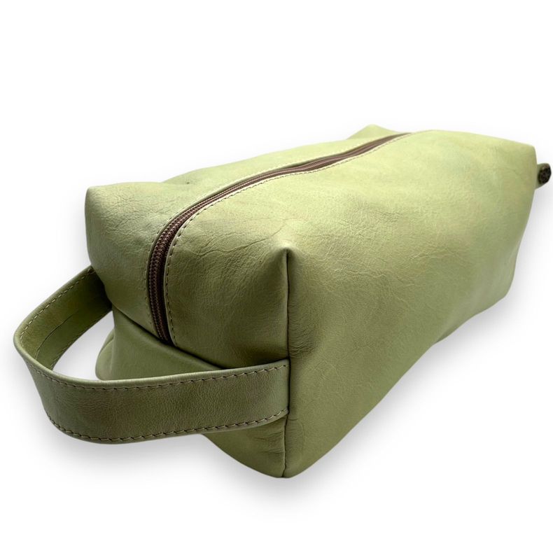 Leather Cosmetics Bag: Mono colour from multiple options: