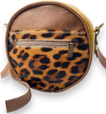 Leather Circle Bag: Sunset Safari Colourway