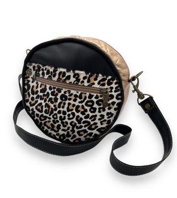 Leather Circle Bag: Golden Shadows Colourway