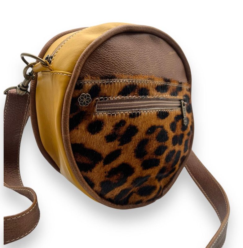 Leather Circle Bag: Sunset Safari Colourway