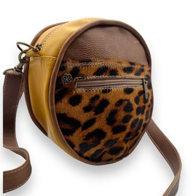 Leather Circle Bag: Sunset Safari Colourway