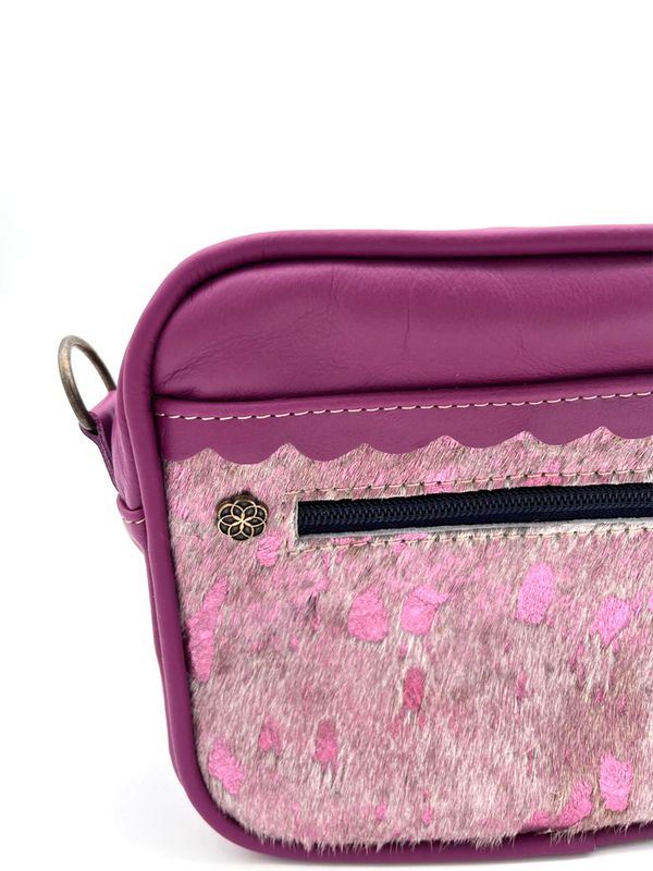 Leather square Bag: Analogue Purple Colorway