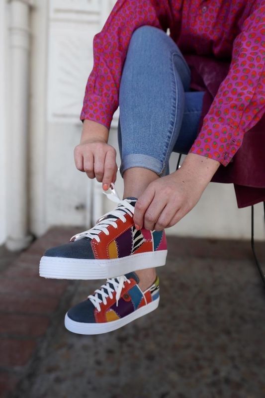 Skaamrosie Sneaker: Patchies Colorfull