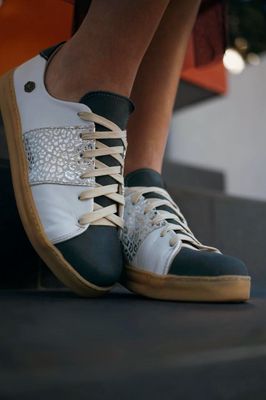 Gazania Sneaker - Grey and Silver Leopard