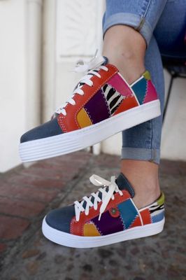 Skaamrosie Sneaker: Patchies Colorfull