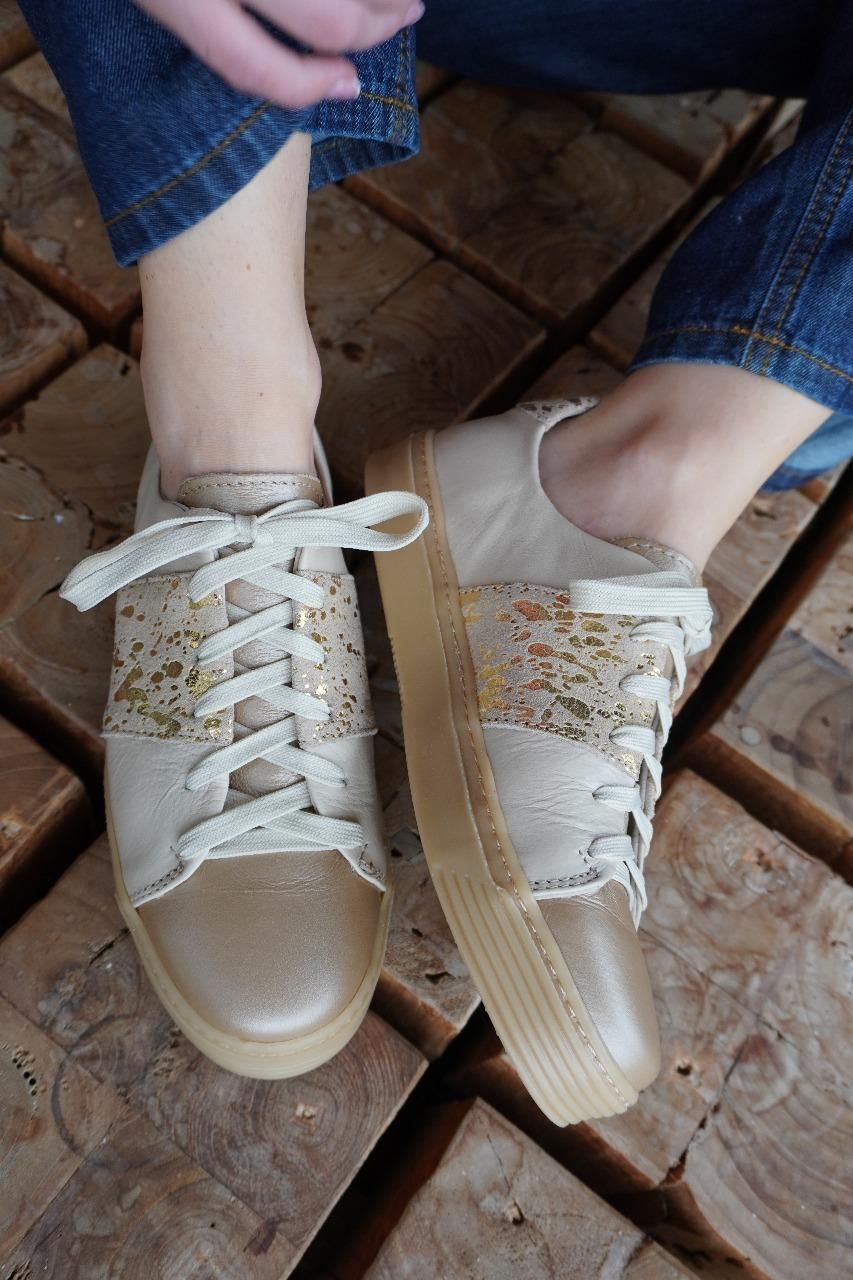 Gazania Sneaker - Gold Combo