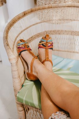 U T-Bar Sandals - Toffee Summer Mix