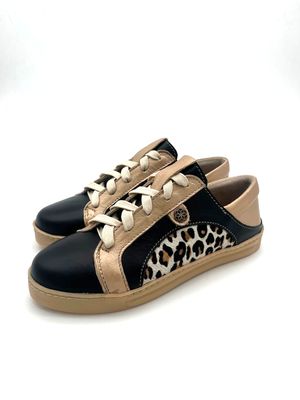 Zuka Sneaker Collar: Black, Gold &amp; Jaguar