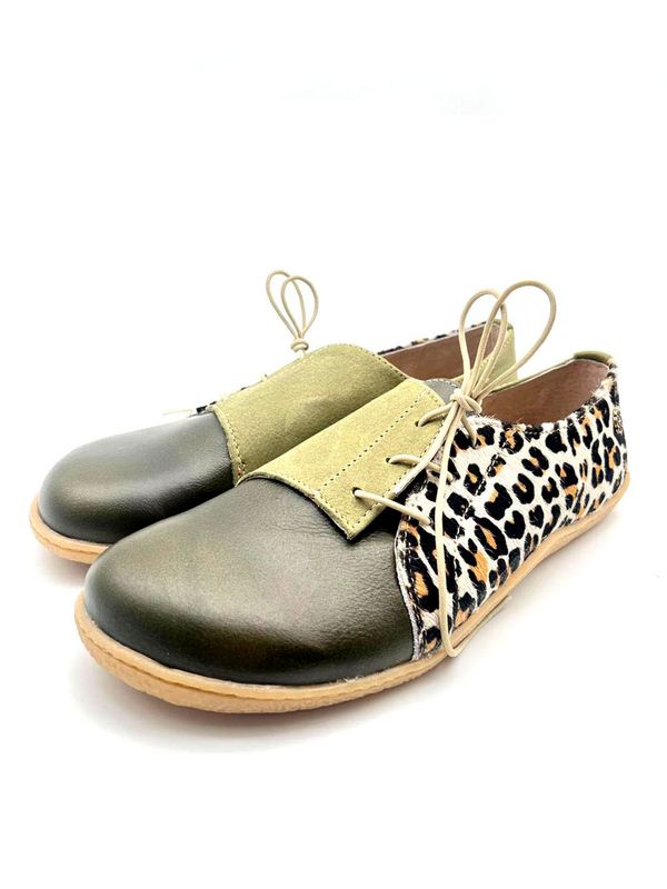 Barefoot Side-lace Sneaker Olive, Moss and Jag