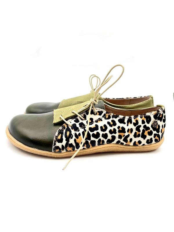 Barefoot Side-lace Sneaker Olive, Moss and Jag