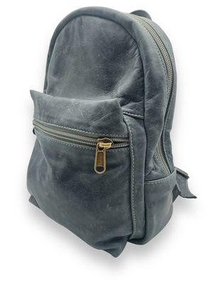 Leather Backpack: Denim