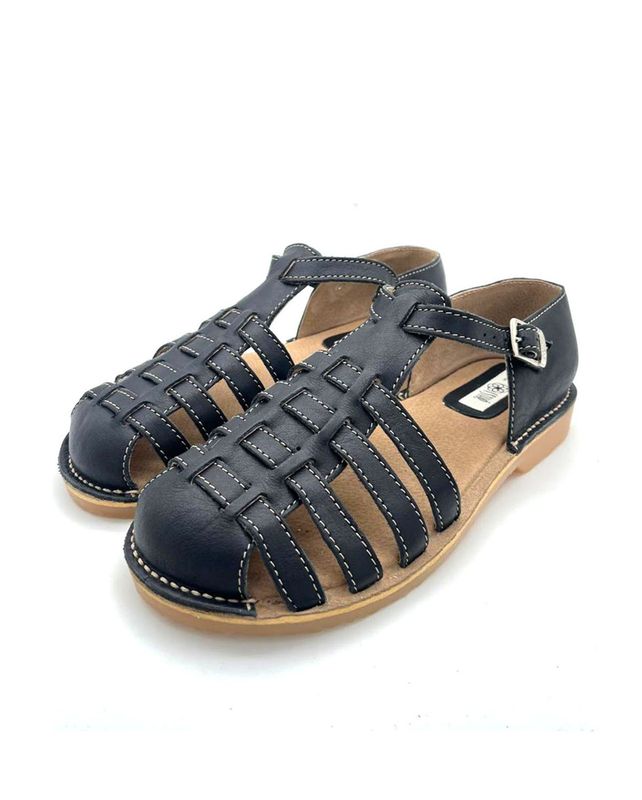Barefoot Fisherman Sandal - Black // Mens