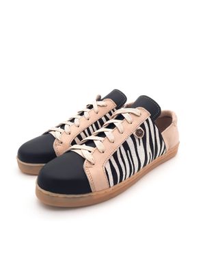 Skaamrosie Sneaker: Black + Pink Baby Tiger