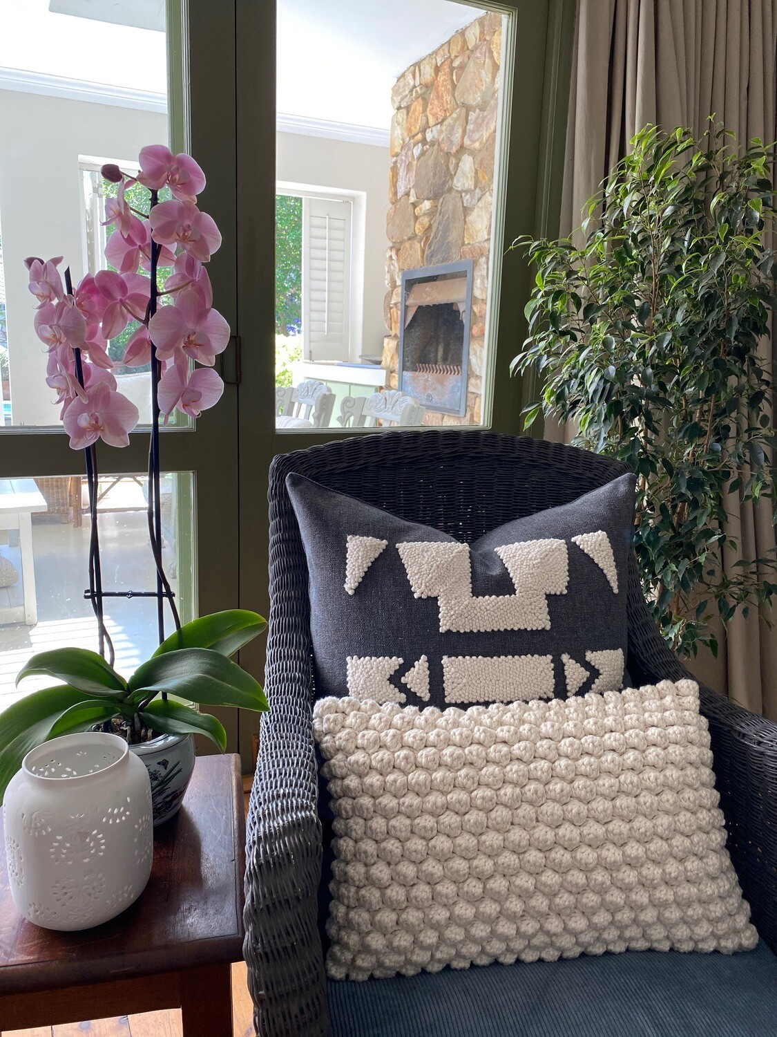 Naturals - Bobble Cushion - Natural