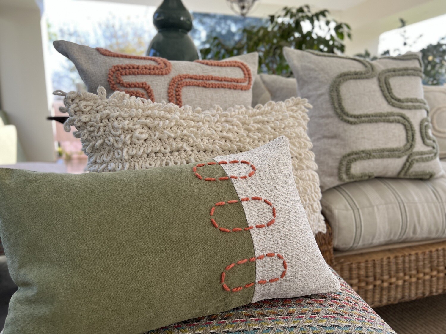 Landscapes Block - Sage Green &amp; Natural