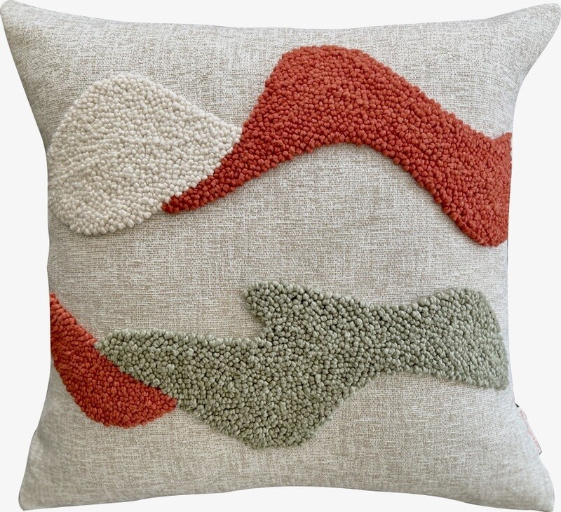 Punch Needle Landscapes Pattern 1 - Burnt Orange, Sage &amp; Natural