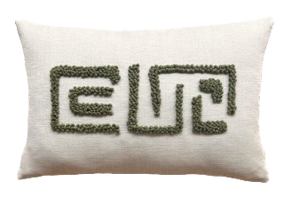Punch Needle Kuba Pattern 1 - Olive Green