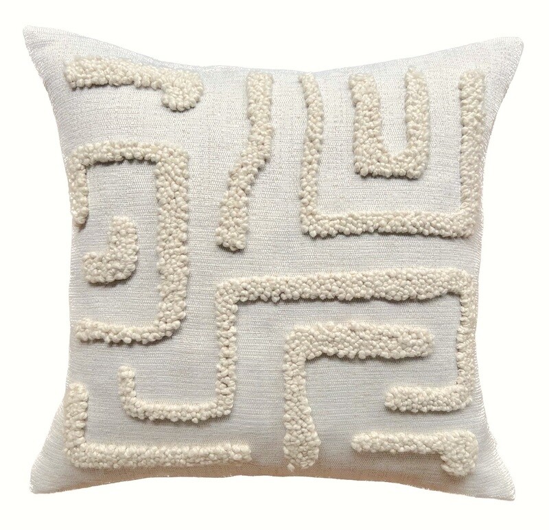 Punch Needle Kuba Pattern 1 - Natural