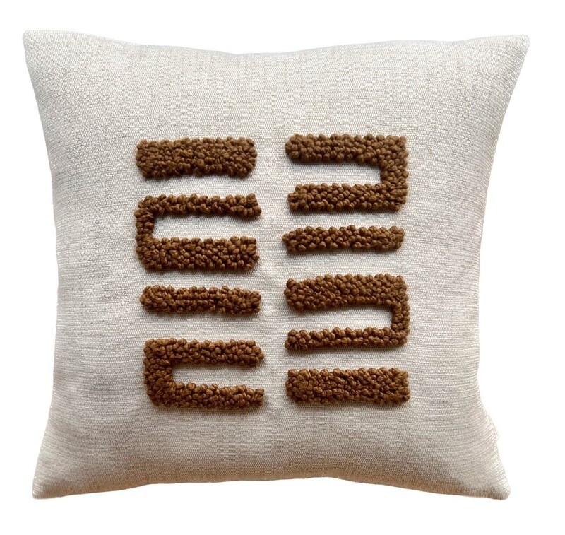 Punch Needle Kuba Pattern 2 - Brown