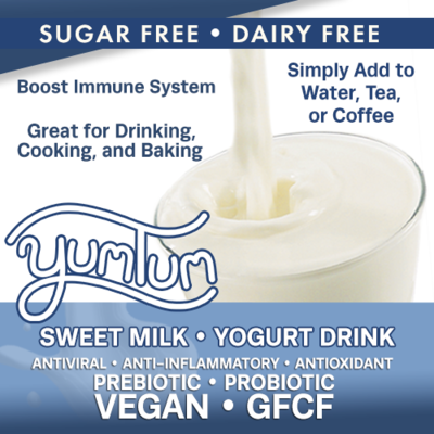 (one) 1 PACKET
(makes 4-8 cups)
YUMTUM Sweet Milk
MILK/Yogurt Drink