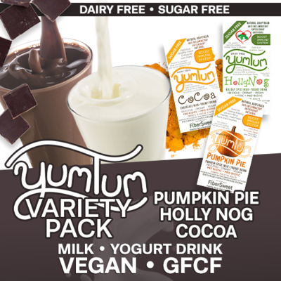 (CASE) - Variety Pack
(12 ea)Total 36 PACKS
Holly Nog Milk
Chocolate Milk
Pumpkin Pie Milk
YUMTUM
MILK/YOGURT DRINK