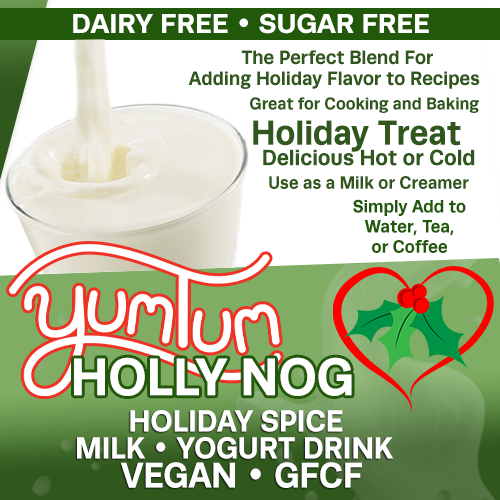 (one) 1 PACKET
(makes 2-4 cups ea)
Holly Nog Milk
YUMTUM 
MILK/YOGURT DRINK