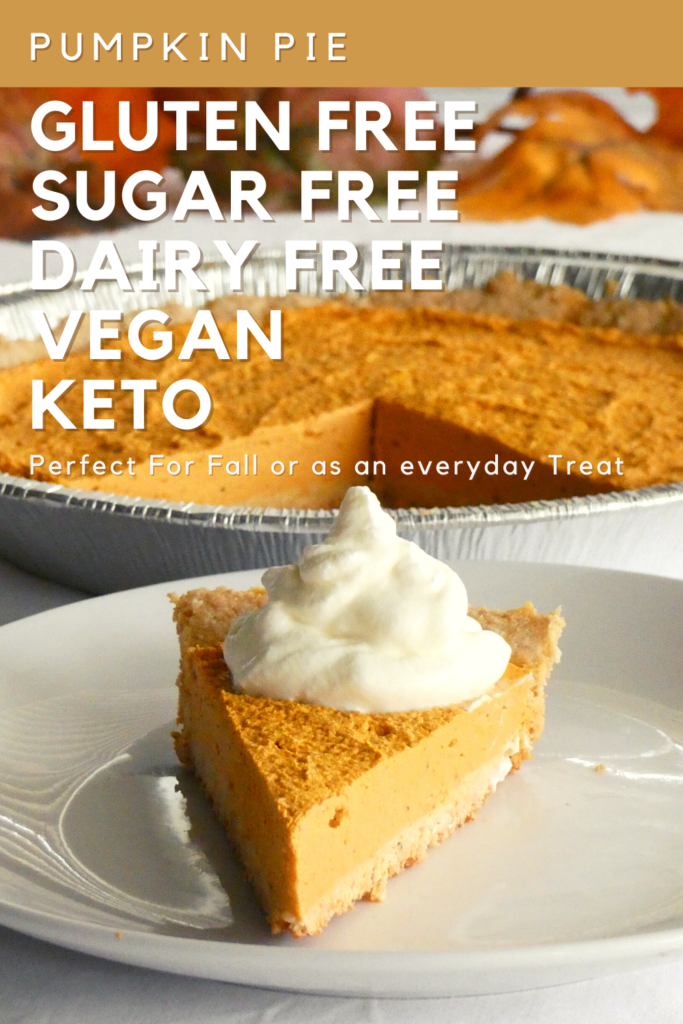 Pumpkin Pie Recipe and Pie Crust Recipe - Safe for Diabetics - Delicious and Easy to Make (12 servings per Pie) - Per serving / 120 Calories / 15g Carbs / 10g Fiber - GFCF KETO VEGAN