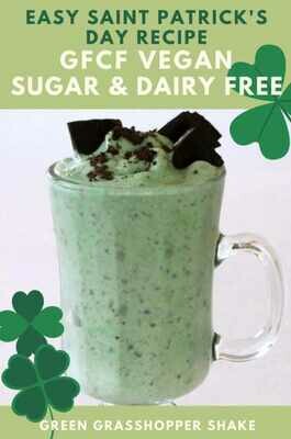 Green Grasshopper Recipe - Safe for Diabetics - Delicious and Easy to Make (4 servings - 3/4 cup ea) - GFCF VEGAN