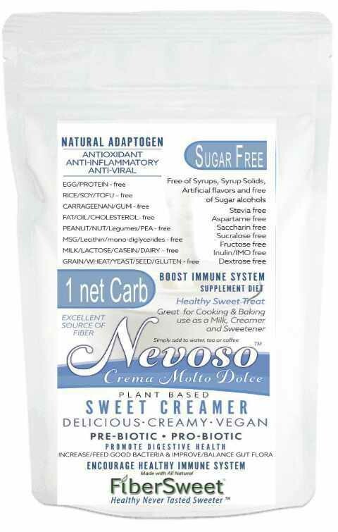 (Bulk) (one) 1 POUCH
Resealable Pouch
(makes 50-100 cups) 
ONE NET CARB 
SWEET Creamer -
Crema Molto Dolce
