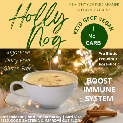 (one) 1 PACKET (makes 2 cups ea) ONE NET CARB HollyNog Latte