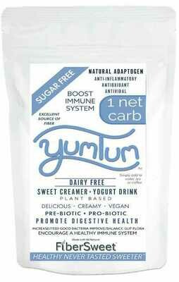 (Bulk) (one) 1 POUCH Resealable Pouch (makes 50-100 cups) ONE NET CARB Sweet Creamer YUMTUM Creamer/Yogurt Drink (Bulk) (one) 1 POUCH Resealable Pouch (makes 50-100 cups) ONE NET CARB Sweet Creamer YUMTUM Creamer/Yogurt Drink