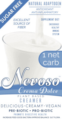 (Bulk) (one) 1 POUCH Resealable Pouch (makes 25-50 cups) ONE NET CARB Crema Dolce Creamer KETO VEGAN